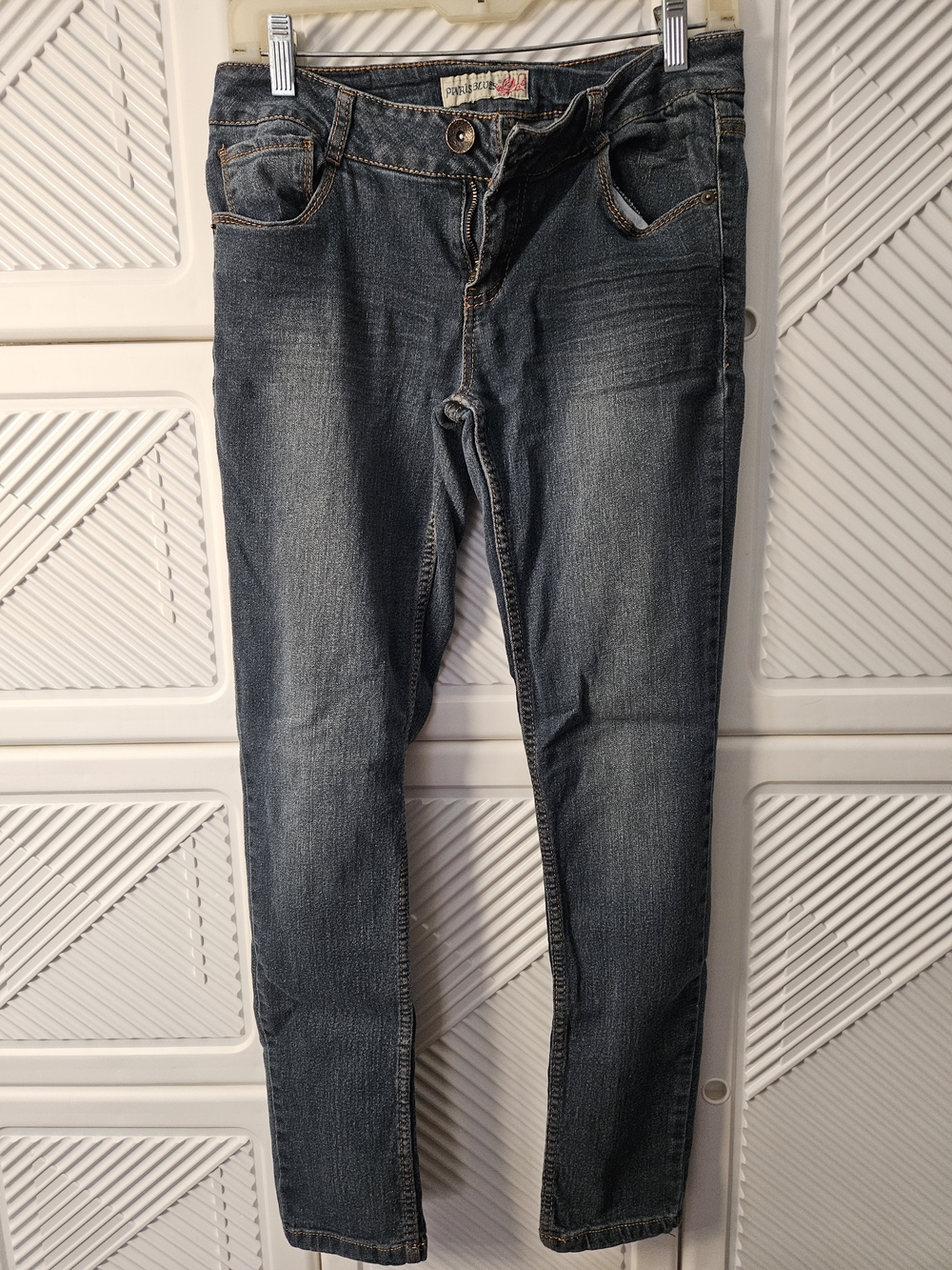 Paris Blues Junior's Slim Straight Dark Blue Jeans